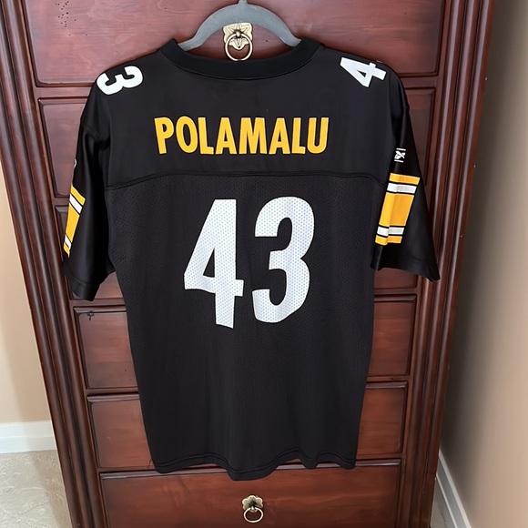 Reebok NFL Team Apparel Steelers Polamalu #43 Mesh Jersey - Picture 2 of 5
